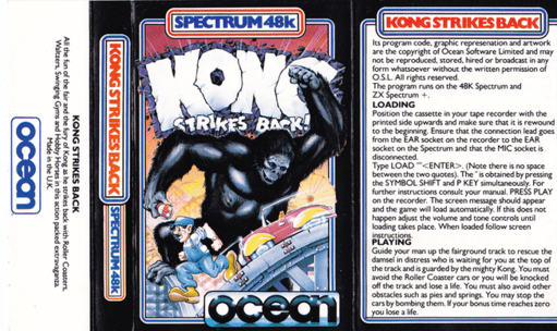 Kong Strikes Back box art for ZX Spectrum